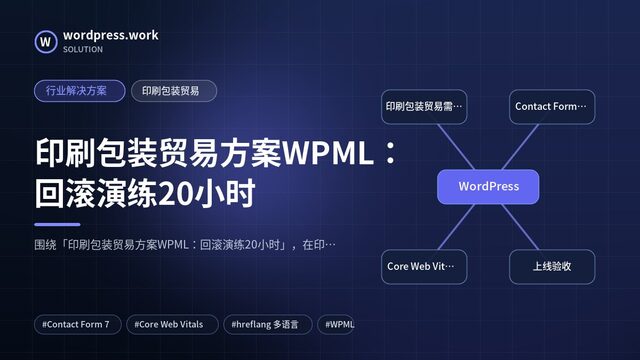 印刷包装贸易方案WPML:回滚演练20小时|行业解决方案|印刷包装贸易