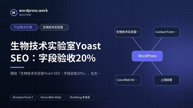 生物技术实验室Yoast SEO：字段验收20%｜行业解决方案｜生物技术实验室