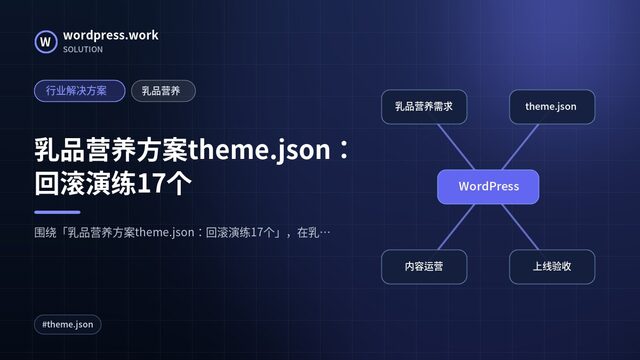 乳品营养方案theme.json:回滚演练17个|行业解决方案|乳品营养