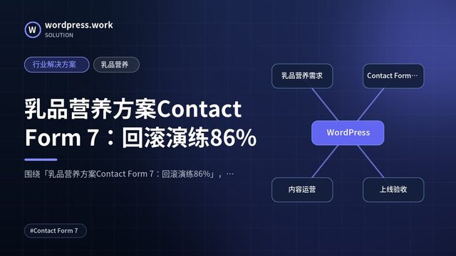 乳品营养方案Contact Form 7:回滚演练86%|行业解决方案|乳品营养
