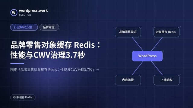 品牌零售对象缓存 Redis:性能与CWV治理3.7秒|行业解决方案|品牌零售