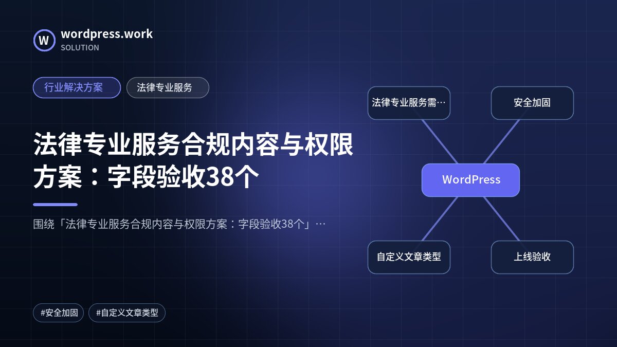 法律专业服务合规内容与权限方案:字段验收38个|行业解决方案|法律专业服务