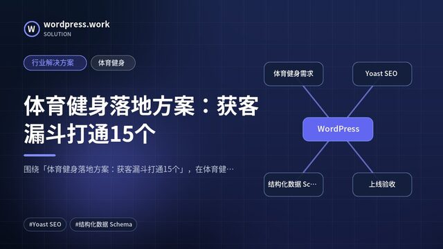 体育健身落地方案:获客漏斗打通15个|行业解决方案|体育健身