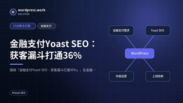 金融支付Yoast SEO:获客漏斗打通36%|行业解决方案|金融支付