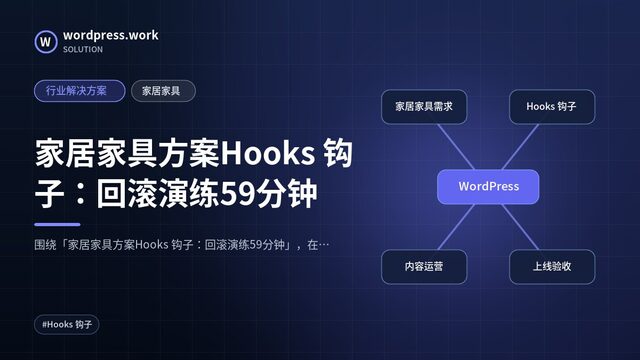 家居家具方案Hooks 钩子:回滚演练59分钟|行业解决方案|家居家具