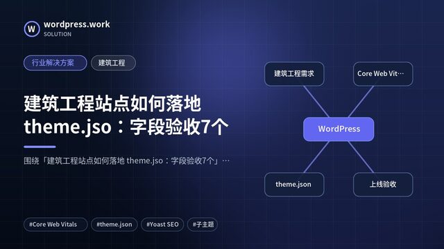 建筑工程站点如何落地 theme.jso:字段验收7个|行业解决方案|建筑工程