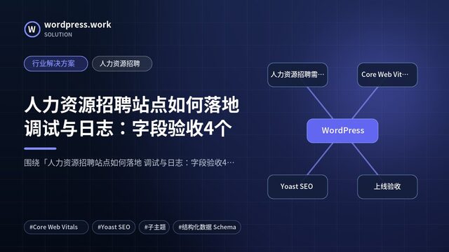人力资源招聘站点如何落地 调试与日志:字段验收4个|行业解决方案|人力资源招聘