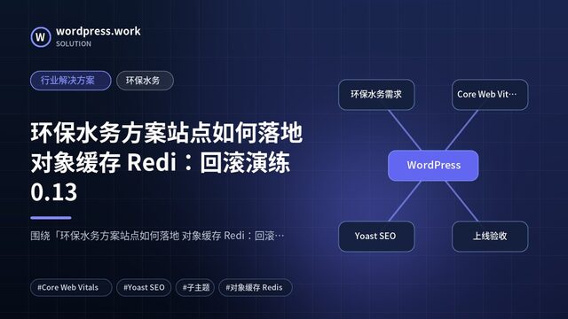 环保水务方案站点如何落地 对象缓存 Redi：回滚演练0.13｜行业解决方案｜环保水务