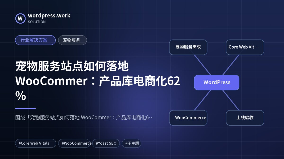 宠物服务站点如何落地 WooCommer:产品库电商化62%|行业解决方案|宠物服务