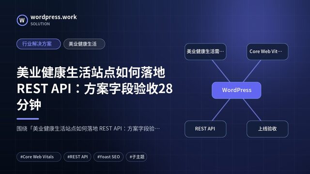 美业健康生活站点如何落地 REST API：方案字段验收28分钟｜行业解决方案｜美业健康生活