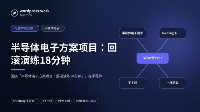 半导体电子方案项目：回滚演练18分钟｜行业解决方案｜半导体电子