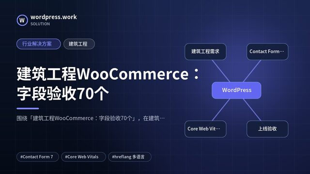 建筑工程WooCommerce:字段验收70个|行业解决方案|建筑工程