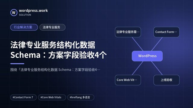 法律专业服务结构化数据 Schema:方案字段验收4个|行业解决方案|法律专业服务