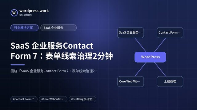 SaaS 企业服务Contact Form 7:表单线索治理2分钟|行业解决方案|SaaS 企业服务