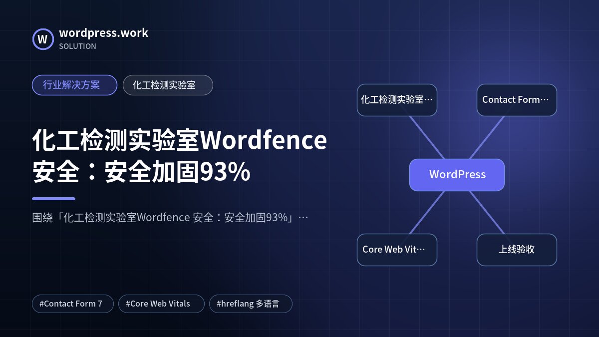化工检测实验室Wordfence 安全：安全加固93%｜行业解决方案｜化工检测实验室