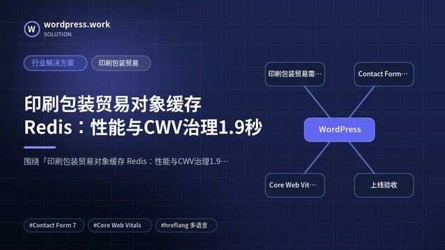 印刷包装贸易对象缓存 Redis:性能与CWV治理1.9秒|行业解决方案|印刷包装贸易