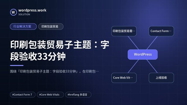 印刷包装贸易子主题:字段验收33分钟|行业解决方案|印刷包装贸易