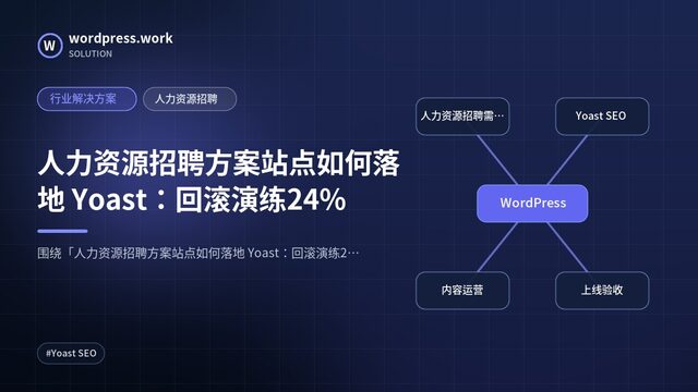 人力资源招聘方案站点如何落地 Yoast：回滚演练24%｜行业解决方案｜人力资源招聘