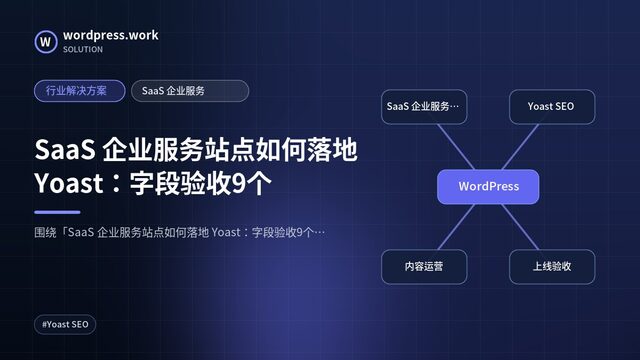 SaaS 企业服务站点如何落地 Yoast:字段验收9个|行业解决方案|SaaS 企业服务