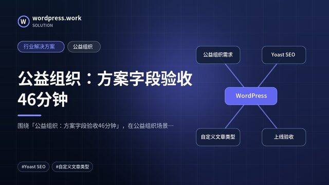 公益组织：方案字段验收46分钟｜行业解决方案｜公益组织