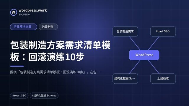 包装制造方案需求清单模板:回滚演练10步|行业解决方案|包装制造