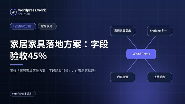 家居家具落地方案:字段验收45%|行业解决方案|家居家具