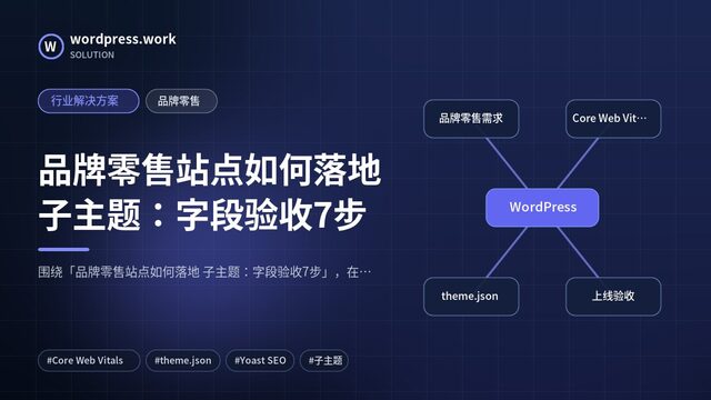 品牌零售站点如何落地 子主题：字段验收7步｜行业解决方案｜品牌零售