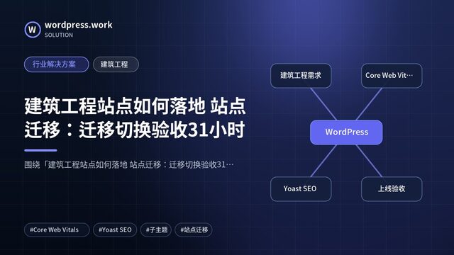 建筑工程站点如何落地 站点迁移:迁移切换验收31小时|行业解决方案|建筑工程