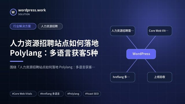 人力资源招聘站点如何落地 Polylang:多语言获客5种|行业解决方案|人力资源招聘