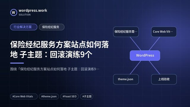 保险经纪服务方案站点如何落地 子主题:回滚演练9个|行业解决方案|保险经纪服务