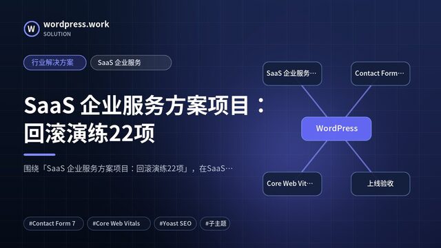 SaaS 企业服务方案项目:回滚演练22项|行业解决方案|SaaS 企业服务