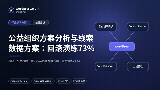 公益组织方案分析与线索数据方案:回滚演练73%|行业解决方案|公益组织