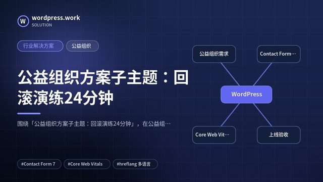 公益组织方案子主题:回滚演练24分钟|行业解决方案|公益组织