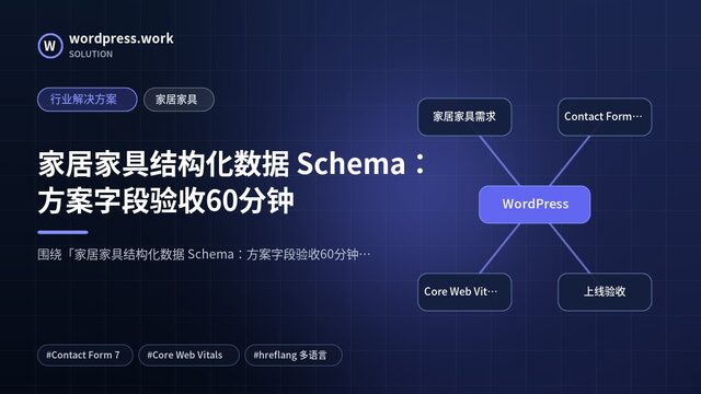 家居家具结构化数据 Schema:方案字段验收60分钟|行业解决方案|家居家具
