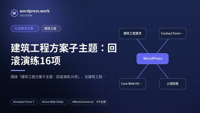 建筑工程方案子主题:回滚演练16项|行业解决方案|建筑工程