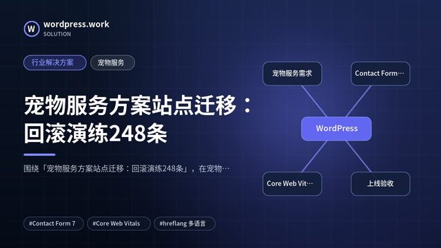 宠物服务方案站点迁移：回滚演练248条｜行业解决方案｜宠物服务