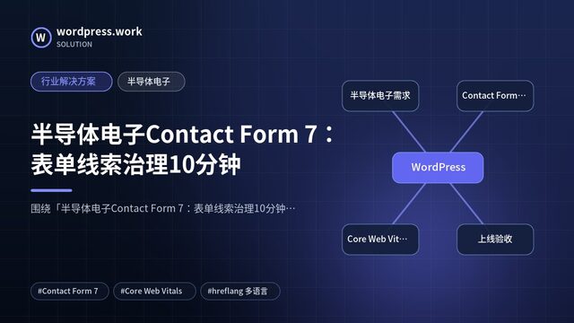 半导体电子Contact Form 7：表单线索治理10分钟｜行业解决方案｜半导体电子