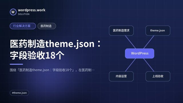 医药制造theme.json:字段验收18个|行业解决方案|医药制造