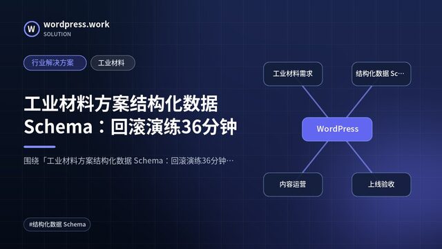 工业材料方案结构化数据 Schema:回滚演练36分钟|行业解决方案|工业材料