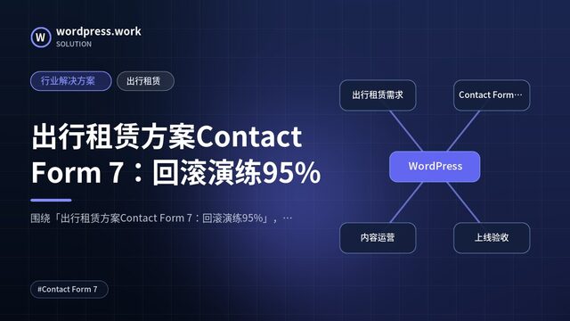 出行租赁方案Contact Form 7：回滚演练95%｜行业解决方案｜出行租赁