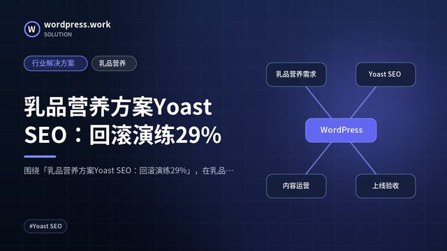 乳品营养方案Yoast SEO:回滚演练29%|行业解决方案|乳品营养