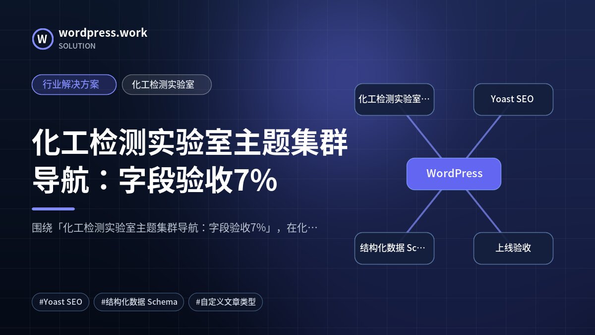 化工检测实验室主题集群导航：字段验收7%｜行业解决方案｜化工检测实验室