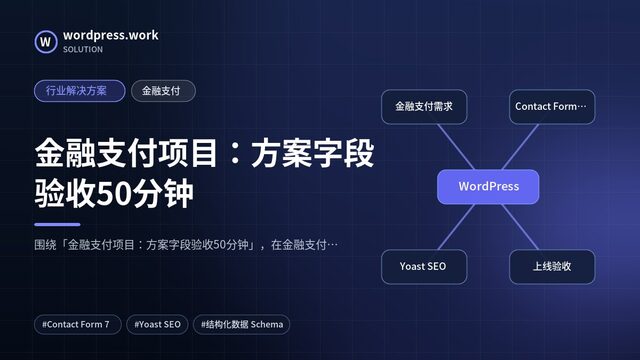 金融支付项目:方案字段验收50分钟|行业解决方案|金融支付