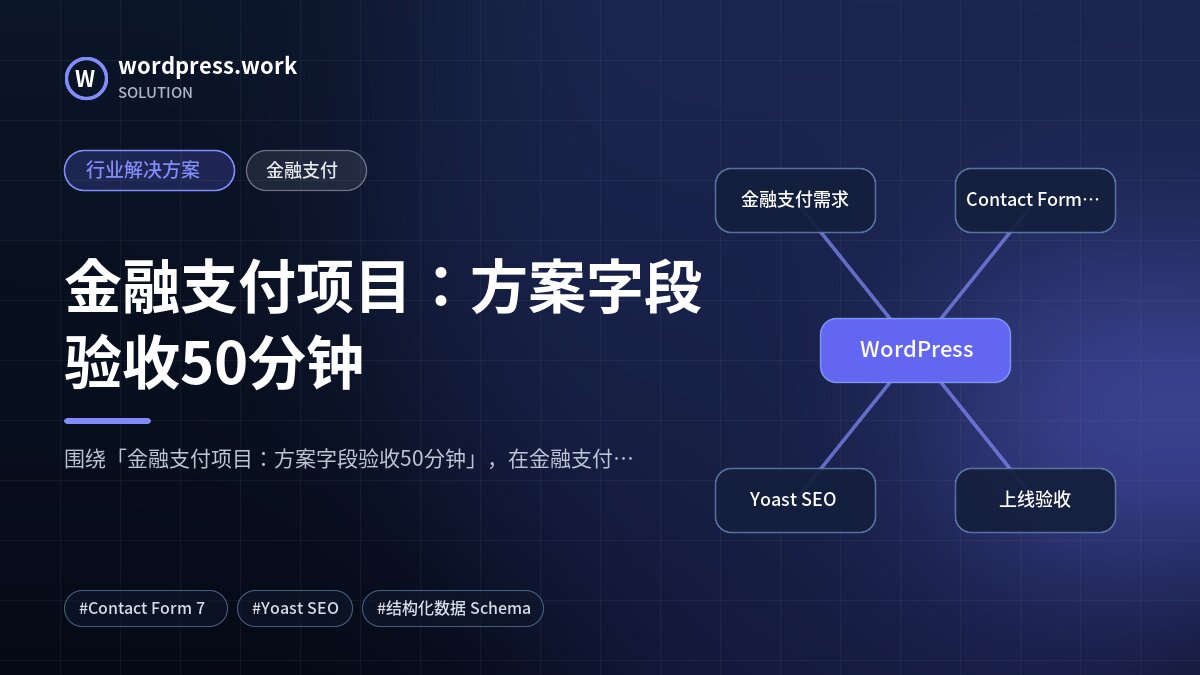 金融支付项目:方案字段验收50分钟|行业解决方案|金融支付