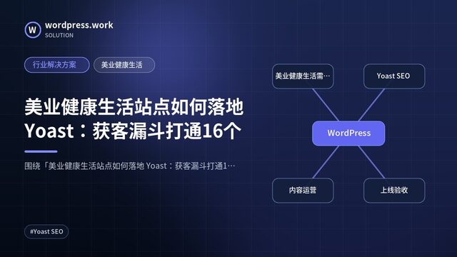 美业健康生活站点如何落地 Yoast：获客漏斗打通16个｜行业解决方案｜美业健康生活