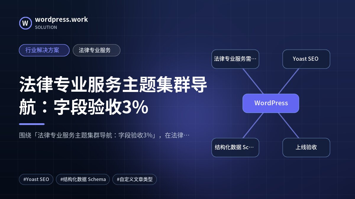法律专业服务主题集群导航:字段验收3%|行业解决方案|法律专业服务
