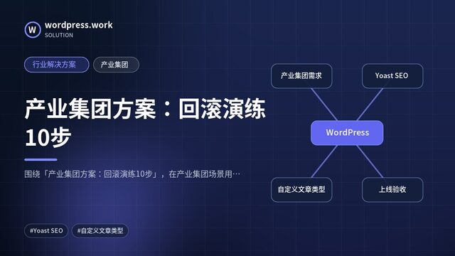 产业集团方案：回滚演练10步｜行业解决方案｜产业集团