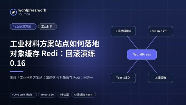 工业材料方案站点如何落地 对象缓存 Redi:回滚演练0.16|行业解决方案|工业材料