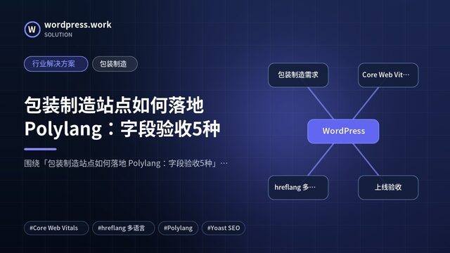 包装制造站点如何落地 Polylang：字段验收5种｜行业解决方案｜包装制造