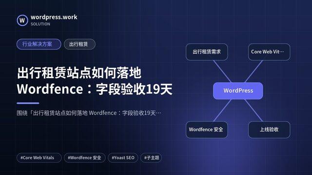 出行租赁站点如何落地 Wordfence:字段验收19天|行业解决方案|出行租赁